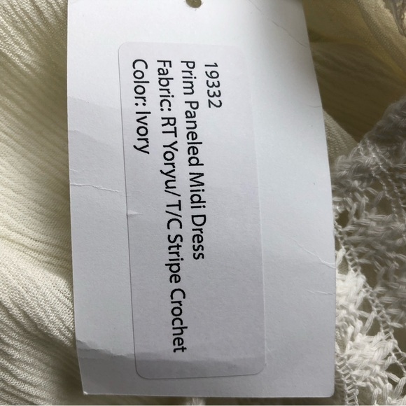 Fortune Swimwear Prim Paneled Crochet Midi Dress Ivory - Picture 5 of 7